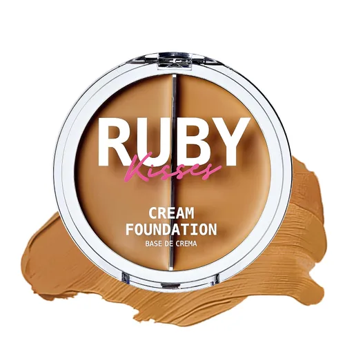 Vista 9 de Ruby Kisses 3D Face Creator - Base y corrector en crema, 12 horas de duración, cobertura media a completa, no grasa, ideal para maquillaje y paleta