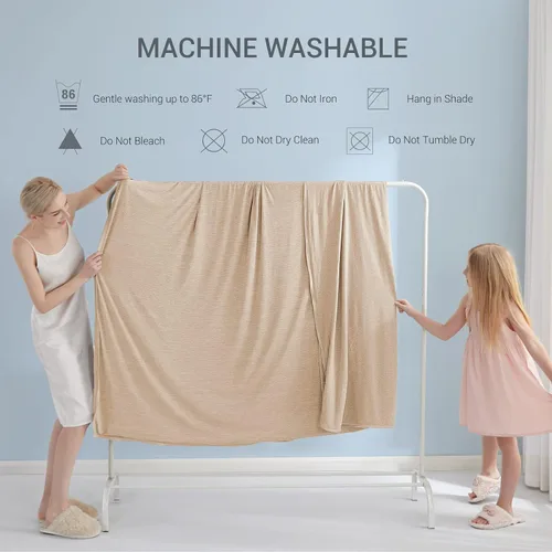 Vista 6 de Marchpower - Manta de enfriamiento para niños que duermen con calor, manta de lana fresca Arc-Chill con diseño de doble cara, fibra de enfriamiento
