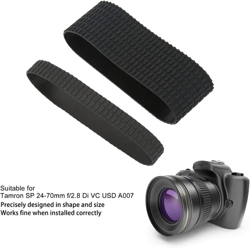 Vista 3 de Fydun Lente Zoom Grip Anillo de goma Lente Agarre de enfoque Anillo de goma Reemplazo de alto rendimiento para Tamron SP 24‑70mm F/2.8 Di VC USD A007