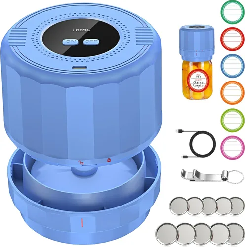Vista 11 de M11 - Sellador al vacío de tarros Mason - Kit de sellado al vacío de tarros Mason eléctrico con tapas Mason de boca ancha y regular, sellador al