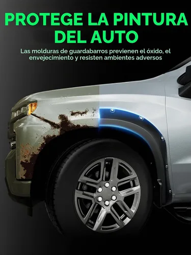 Vista 8 de YHTAUTO Guardabarros estilo remachado con pernos de bolsillo con kit de hardware para Chevy