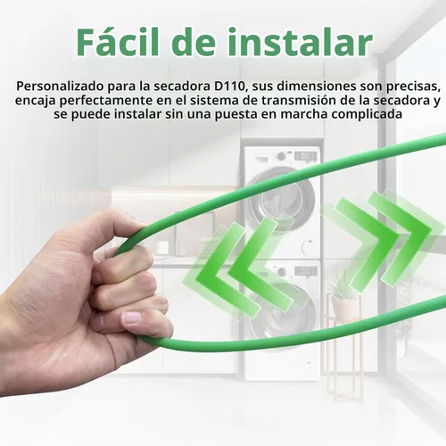Vista 3 de Correa compacta portátil inconsútil del ventilador del secador de la correa gruesa verde incons