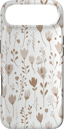 Vista 27 de Floral Flowers Wildflowers Garden Botanical Love Beige White Case for iPhone 16