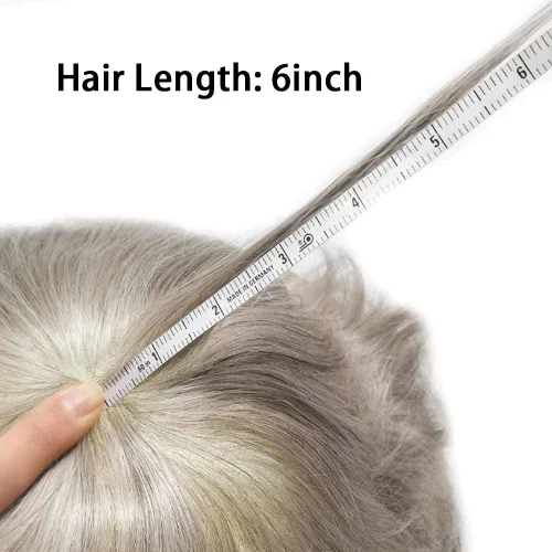 Vista 74 de Mens Toupee Natural Hairline Swiss Lace Toupee Remy Human Hair Piece For Men Bleached Knots Mens Hair Replacement System Toupee 6X8#1 Jet Black 100%