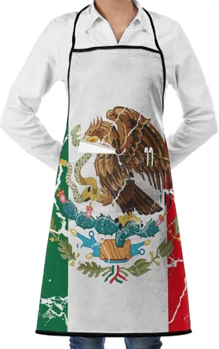 Vista 18 de Delantal unisex con cuello ajustable con bolsillos espaciosos y lazos largos