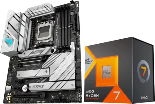 Vista 9 de MICRO CENTER AMD 9900X Processor with ASUS ROG Strix B650A WiFi Motherboard Combo de placa base CPU, Ryzen 9, AM5, DDR5, PCIe 5.0, USB 3.2 Gen2x2