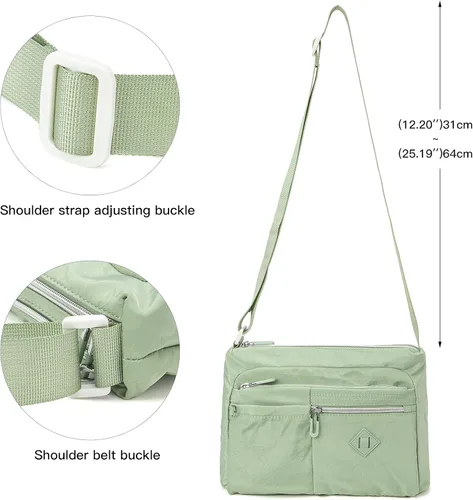 Vista 6 de ETidy Bolso cruzado para mujer, impermeable, ligero, casual, de hombro, bolso de libros