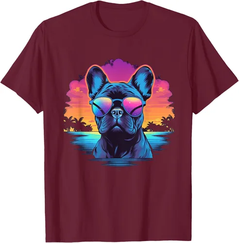 Vista 10 de Camiseta de perro Bulldog Francés para hombres y mujeres, Negro
