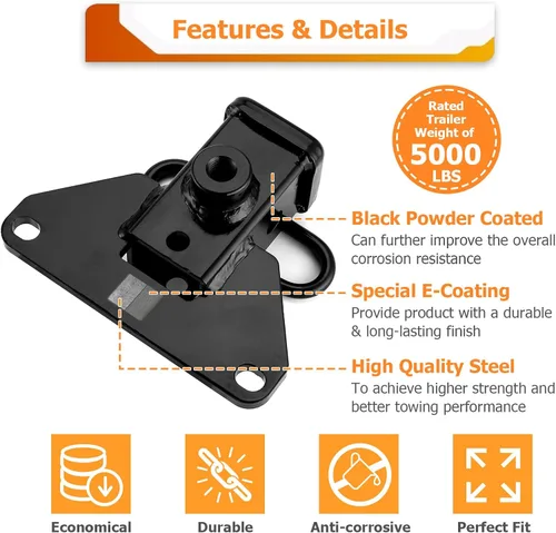 Vista 4 de WeiSen - Enganche de remolque receptor de 2 pulgadas clase 3 apto para Jeep Gladiator JT 20-26