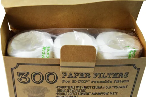 Vista 4 de Filtro de papel de café K-cup opcional para Ekobrew - Filtro de un solo uso, Blanco Café más limpio con menos sedimentos y limpieza rápida sin
