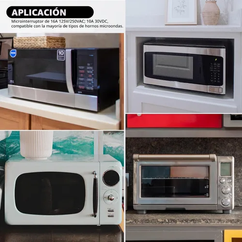 Vista 6 de DaierTek Interruptor de puerta de microondas KW3A/KW3AT 16A 125VAC/250VAC Enclavamiento de puerta 4 Normalmente abierto 2 Interruptor de horno