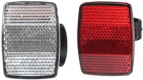 Vista 6 de Reflectores de bicicleta, reflectores de bicicleta, kit de 2 pares de reflectores delanteros y traseros de bicicleta