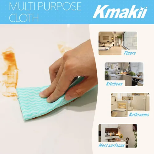 Vista 4 de KMAKII Handi Wipe - Paños reutilizables – Paños y toallas desechables multiusos, ultra absorbentes, de secado rápido, toallitas de limpieza