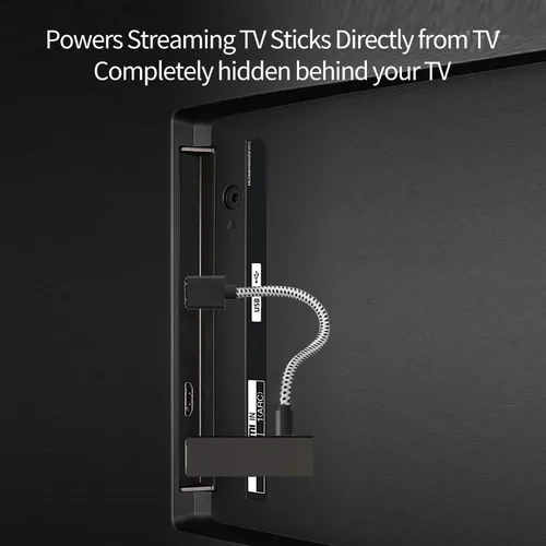 Vista 5 de Cable de alimentación USB para Fire Stick, cable adaptador de repuesto para enchufe, alimenta Amazon FireStick directamente desde el puerto USB