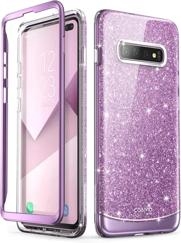 Vista 7 de i-Blason Cosmo Series - Funda para Samsung Galaxy S10+ Plus, elegante funda protectora con purpurina sin protector de pantalla integrado (mármol)