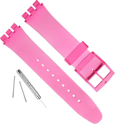 Vista 53 de Correa de reloj de goma de silicona/correa de reloj de repuesto para Swatch (0.669 in 0.748 in 0.787 in)