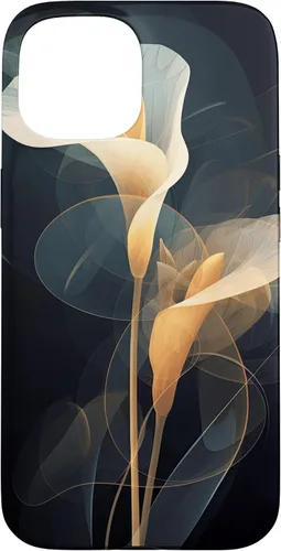 Vista 6 de Elegant Minimalist Calla Lily Abstract Dots Lines Background Case for iPhone 16