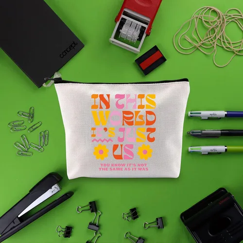 Vista 6 de BLUPARK Bolsa de maquillaje inspirada en el cantante, álbum de mercancía para cantante, bolsa de maquillaje para cantante, regalo para fanáticos
