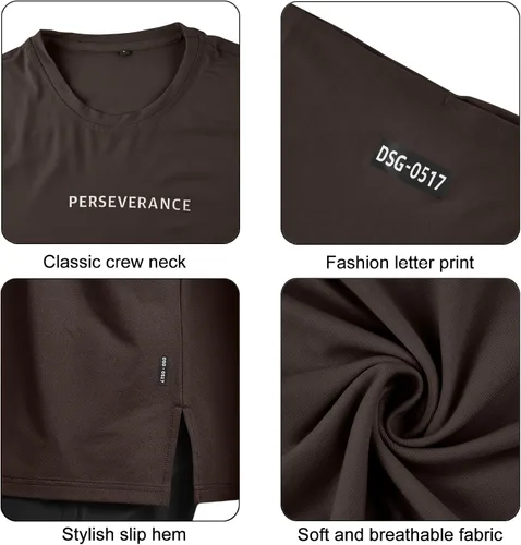 Vista 6 de YawYews Camisetas atléticas de moda para hombre, de manga corta, casual, lisas, holgadas, para entrenamiento, gimnasio, ropa de calle