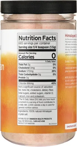 Vista 2 de Swanson Sal de cristal del Himalaya 35.27 oz (1000 g) de sal