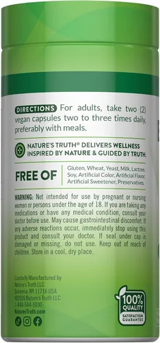 Vista 7 de Nature's Truth Berberine 500mg 60 cápsulas Suplemento vegano, sin OMG y sin gluten