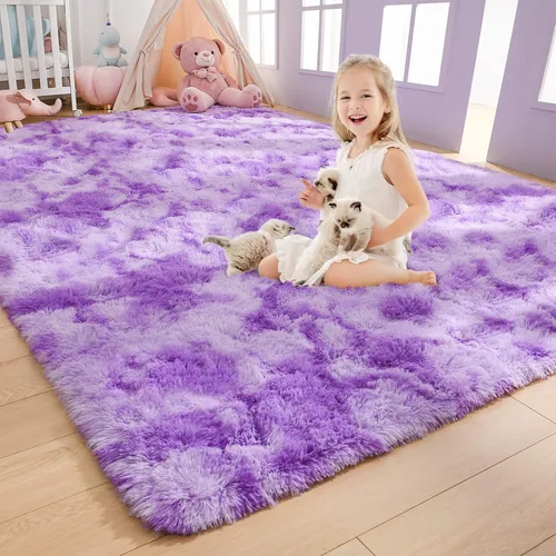 Vista 35 de AROGAN Alfombras suaves de 2 x 4 pies para dormitorio, alfombra mullida de felpa, alfombra peluda que no desprende para guardería, habitación