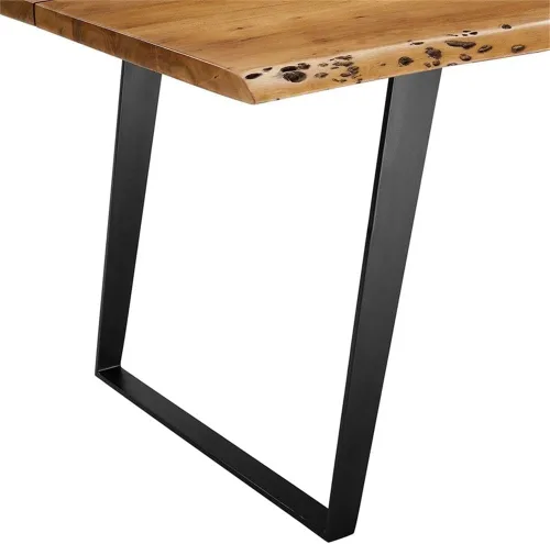 Vista 7 de Modway EEI-6067-BLK-NAT Viggo - Mesa de comedor de madera de acacia, madera de acacia, 60 pulgadas, color negro natural