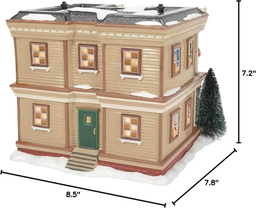 Vista 3 de Department 56 Snow Village Holiday Apartment Flats - Edificio iluminado, 7.2 pulgadas, multicolor
