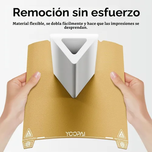 Vista 4 de YOOPAI - Hoja de doble cara PEI + PEO y placa de construcción magnética flexible, plataforma de cama para impresora 3D de 235 x 235 mm para Creality