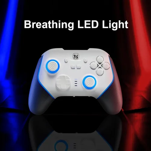 Vista 12 de BINBOKPLAY Switch Pro Controller, Game Controller for PC/Switch2/Switch, 7 Color LED Hall Effect Controller with Microswitch Buttons, PC Controller