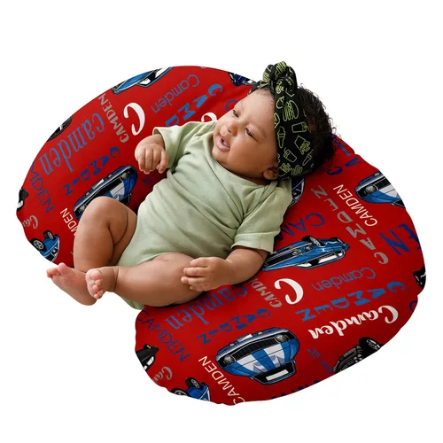 Vista 14 de Funda de almohada de lactancia personalizada con patrón de automóvil, funda de almohada para lactancia materna para biberón o lactancia materna