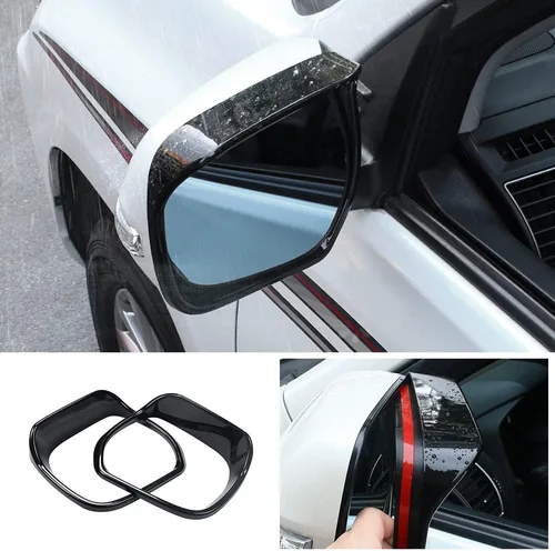 Vista 2 de Para Toyota Land Cruiser Prado 150 200 Lc150 LC200 2008-2021 Accesorios de modificación de cubierta impermeable para espejo retrovisor (blanco perla)