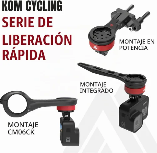 Vista 6 de KOM Cycling Adaptador de cuarto de vuelta compatible con computadoras
