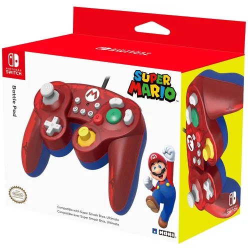 Vista 3 de HORI Nintendo Switch Battle Pad (Mario) GameCube Style Controller - Nintendo Switch