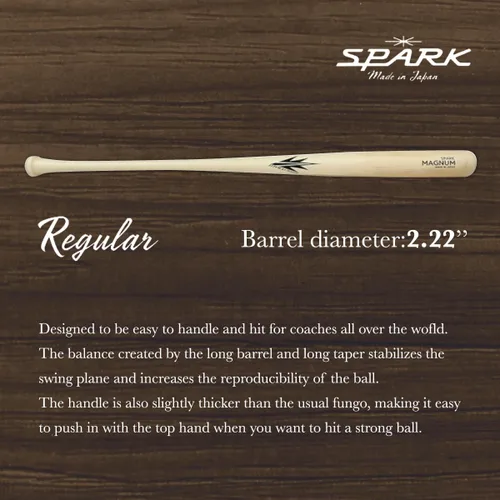 Vista 6 de fungo - Bates de béisbol y sóftbol para entrenador de 34 pulgadas, 35 pulgadas, 36 pulgadas, Spark Ho, bate de béisbol de madera [fabricado en Japón]