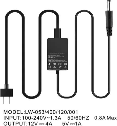 Vista 9 de Cargador de cable de alimentación 12V 4A para Microsoft Surface Pro 3 Docking Station, Windows Laptop Tablet Dock Adaptador de CA Modelo 1627 1664