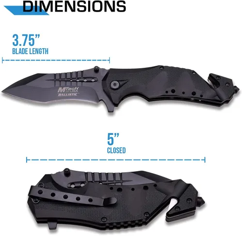 Vista 2 de MTech USA MT-A845BK Cuchillo con resorte, 5" cerrado, hoja negra