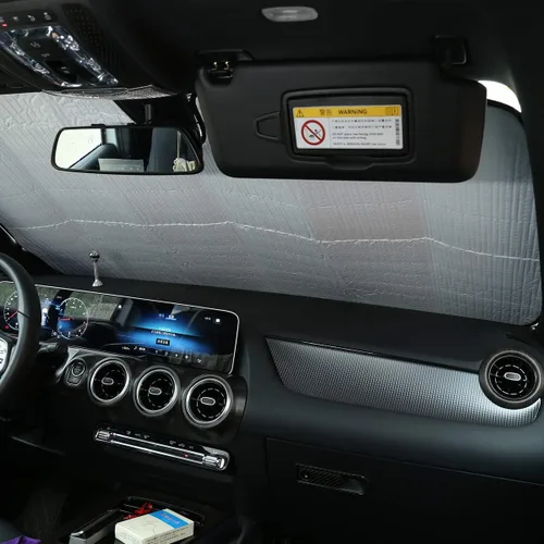 Vista 4 de YIWANG - Parasol plegable para Mercedes Benz Clase B W247 2019 2020, color plateado