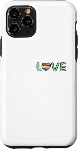 Vista 10 de Funda para iPhone 13 Pro LGBTQ Community Lesbiana Gay Bi Trans Love Rainbow Heart Cult