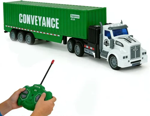 Vista 7 de Camión transportador de automóviles a control remoto incluye 6 coches, 14 pulgadas 1:48 de juguete transportador de automóviles semirremolque