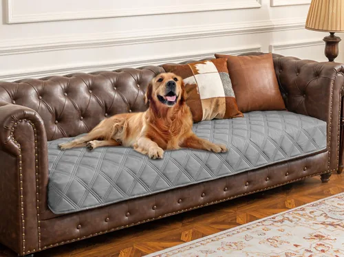 Vista 16 de Ameritex Funda impermeable para cama de perro, manta para mascotas con parte trasera antideslizante para muebles, cama, sofá