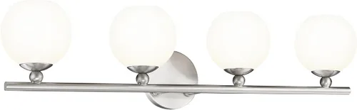 Vista 4 de Z-Lite 1100-4V-BN Neoma Vanity, 4 luces 240 vatios totales, níquel cepillado