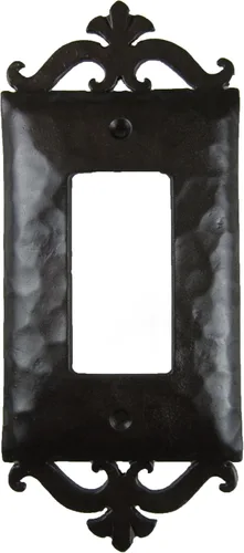 Vista 3 de Spanish Scroll Wrought Iron Single GFI Decora Switch Plate Cover EPH23