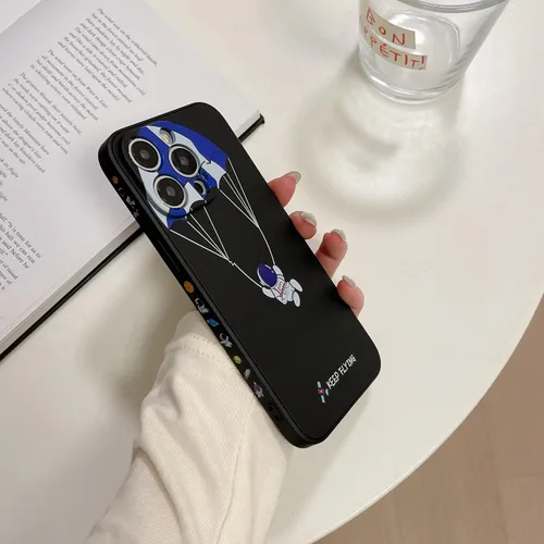 Vista 24 de Yonds Queen Funda protectora de TPU para iPhone SE 2022 (3ª generación), compatible con iPhone 7/8/SE2 (2020), diseño de astronauta, planeta, luna