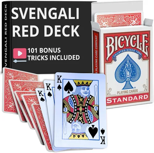 Vista 46 de Ted's Sterling Magic Precision Red Rider Back Bicycle Mazo Svengali con Instrucciones para 100+ Trucos (2 de Tréboles)