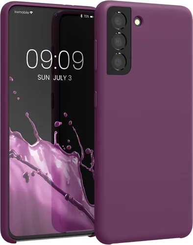 Vista 18 de kwmobile Funda compatible con Samsung Galaxy S9 - Funda de silicona TPU con acabado suave - Blue Reef