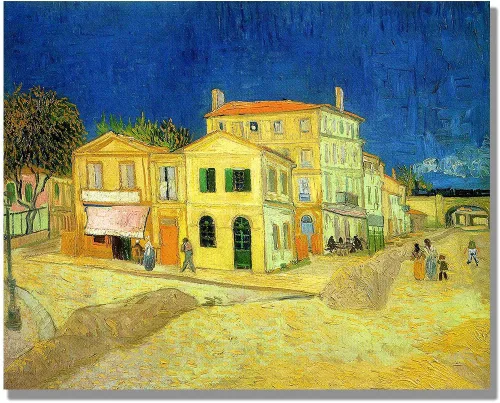 Vista 19 de ELITEAART- La noche estrellada por Vincent Van Gogh, pintura al óleo, reproducción de pintura al óleo, impresión en lienzo giclée, tamaño marcado