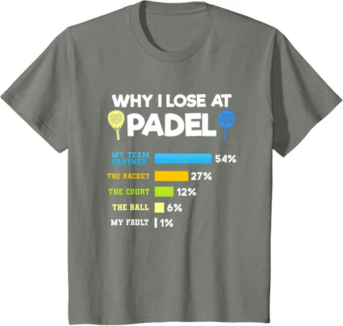 Vista 63 de Camiseta Why I Lose At Padel Answers Not My Fault