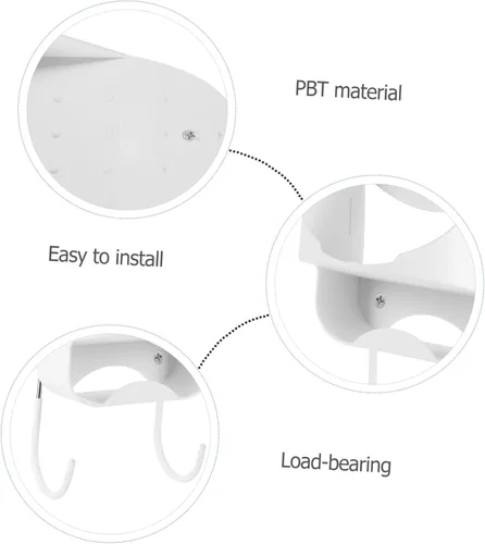 Vista 9 de Veemoon Soporte para tabla de planchar para colgar en la pared, material Pbt, resistente al calor, fácil de instalar