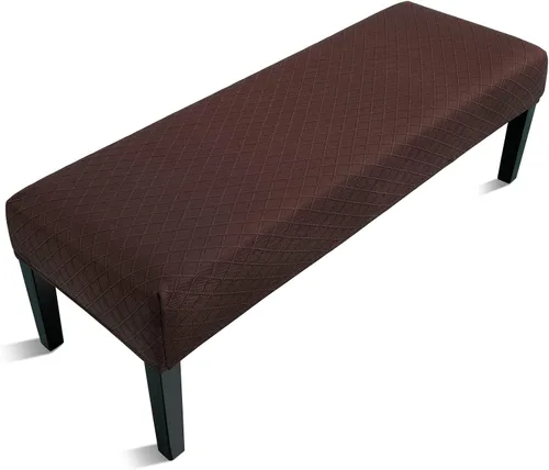 Vista 29 de Fuloon - Funda elástica de jacquard para banco de comedor, antipolvo, desmontable, funda para banco lavable, protector de cojín de asiento para Beige